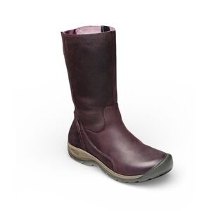 Keen Presidio II Boots Women's Sz 8.5 Purple Leather Mid Calf Zip Waterproof